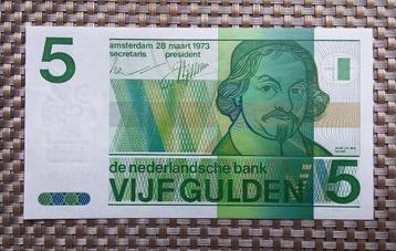 5 gulden 1973 bankbiljet Vondel ll Unc. beschikbaar voor biedingen