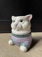 Bloempot in de vorm van een poes / kat, Overige kleuren, Aardewerk of Porselein, Ophalen of Verzenden, Zo goed als nieuw