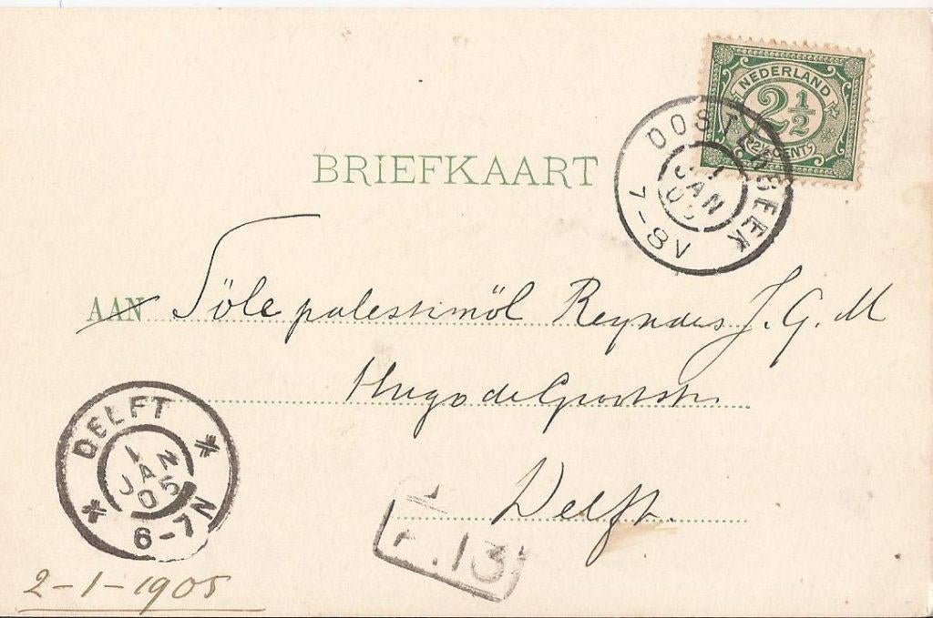 OOSTERBEEK 1904 afz MOLL v SANTBERGEN, Verzenden, Voor 1920, Gelopen, Gelderland