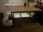 Tafel/bureau met ikea onderstel, Huis en Inrichting, Bureaus, Ophalen, Gebruikt, Bureau