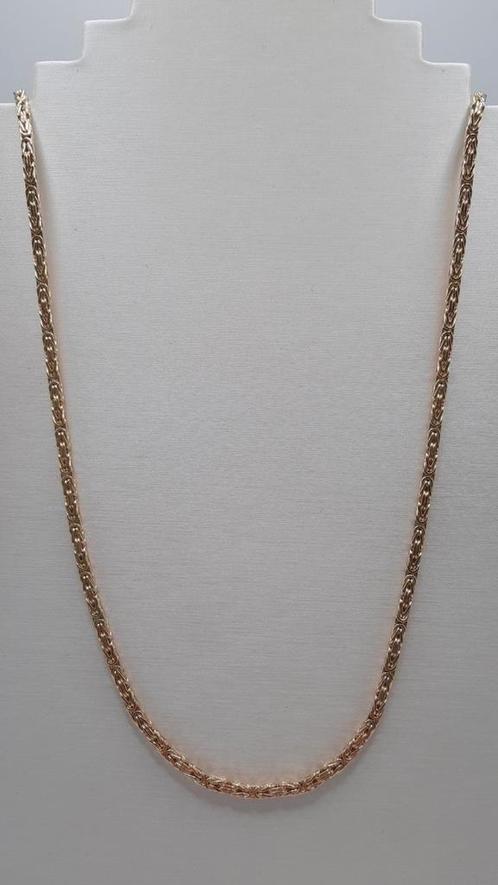 gouden Koningsketting 14kt Massief, Sieraden, Tassen en Uiterlijk, Kettingen, Nieuw, Goud, Goud, Ophalen of Verzenden