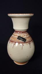 Spaanse Bloemenvaas merk ARTESANIA <> Beige-Bruin KERAMIEK, Gebruikt, Overige kleuren, Aardewerk of Porselein, Ophalen of Verzenden