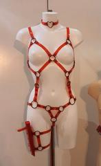 Rood PVC Meiden Harnas met Waaierhouder - Verstelbaar, Generic, Ophalen of Verzenden, Rood, Overige typen