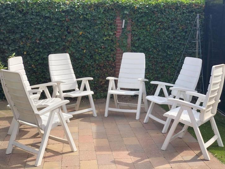 Tuinstoelen, Tuin en Terras, Tuinstoelen, Gebruikt, Kunststof, Verstelbaar, Ophalen