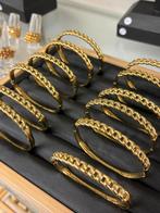 Stainless steel bangles, Sieraden, Tassen en Uiterlijk, Armbanden, Ophalen of Verzenden, Nieuw, Goud, Staal