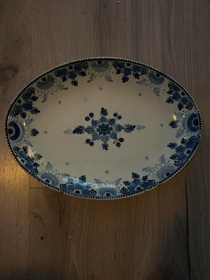 Delfts Blauw Serveerschaal, Antiek en Kunst, Antiek | Schalen, Ophalen of Verzenden