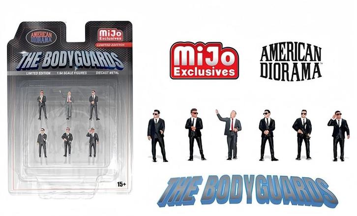 Figuurtjes, poppetjes 1/64 v American Diorama The Bodyguards, Hobby en Vrije tijd, Modelauto's | Overige schalen, Nieuw, Overige typen