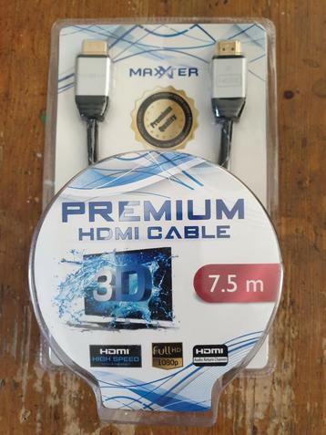 Nieuwe 7,5m hdmi kabel  beschikbaar voor biedingen