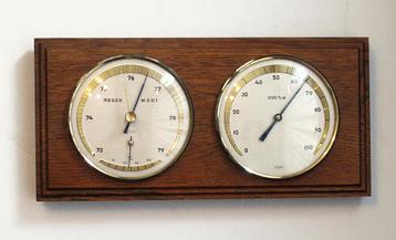 Vintage Sundo wand weerstation in eikenhouten kast van de 70 beschikbaar voor biedingen