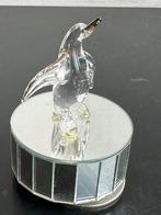 Oud muziek doosje met glas Pinquin beeldje 5.5 / 9 cm, Ophalen of Verzenden