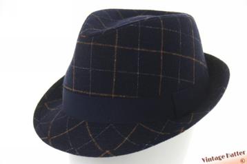 Gleufhoed Trilby geruit donker blauw 57, 58, 59 en 60 nieuw beschikbaar voor biedingen