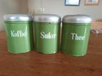 Koffie thee en suiker bussen. Groen, Ophalen of Verzenden