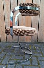 Vintage design  stoel.  Jaren 70., Ophalen, Gebruikt, Bruin, Eén