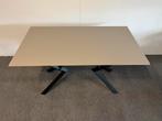 Rechthoekige eettafel HPL beige 140x80, Huis en Inrichting, Tafels | Eettafels, 100 tot 150 cm, Zo goed als nieuw, Rechthoekig