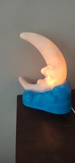 Heico Maan Lamp - Wit Nachtlampje, Kunststof, Gebruikt, Vintage, Ophalen of Verzenden