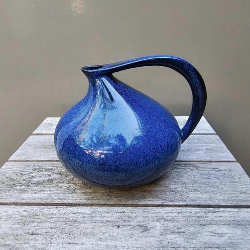 Vintage West-Duitse Fat Lava vaas. Ruscha 313 blauw, Antiek en Kunst, Antiek | Vazen, Ophalen of Verzenden