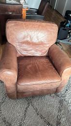 Comfortabele lederen fauteuil, Huis en Inrichting, Fauteuils, Ophalen, Gebruikt, 50 tot 75 cm, Leer