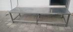 Horeca werkblad roestvrijstaal, Huis en Inrichting, Tafels | Kaptafels, Ophalen of Verzenden, Zo goed als nieuw, 50 tot 100 cm