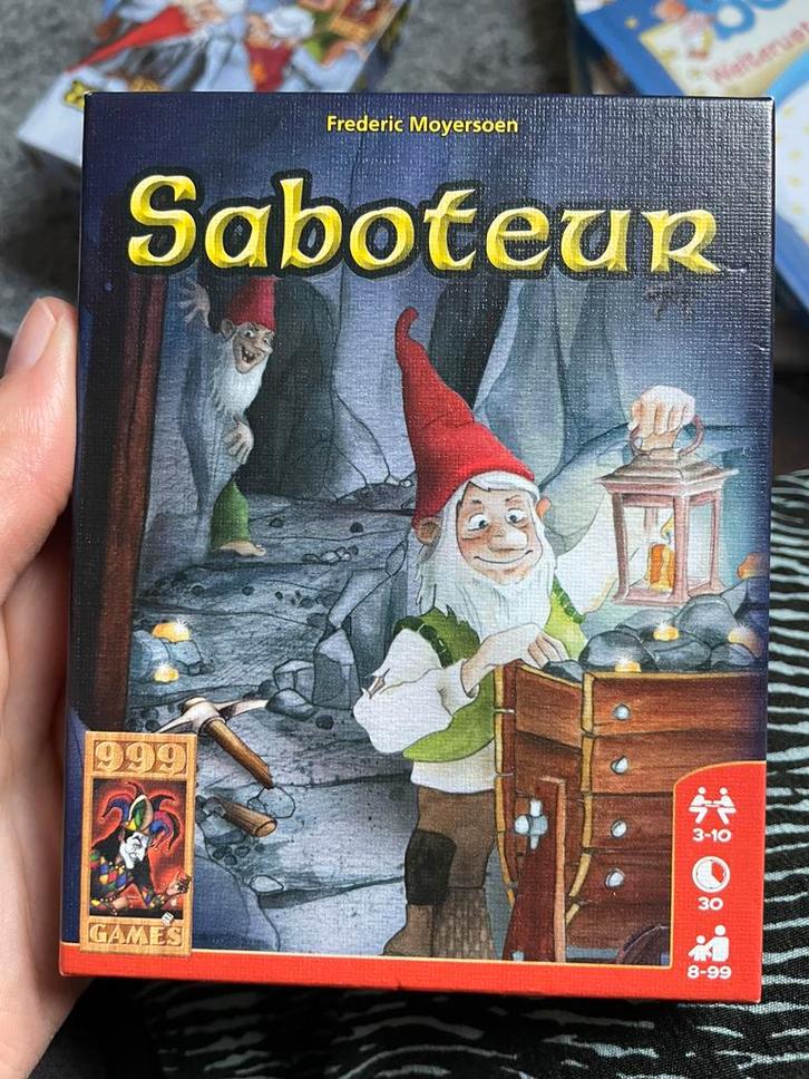 Saboteur, Hobby en Vrije tijd, Gezelschapsspellen | Kaartspellen, Zo goed als nieuw, Ophalen of Verzenden