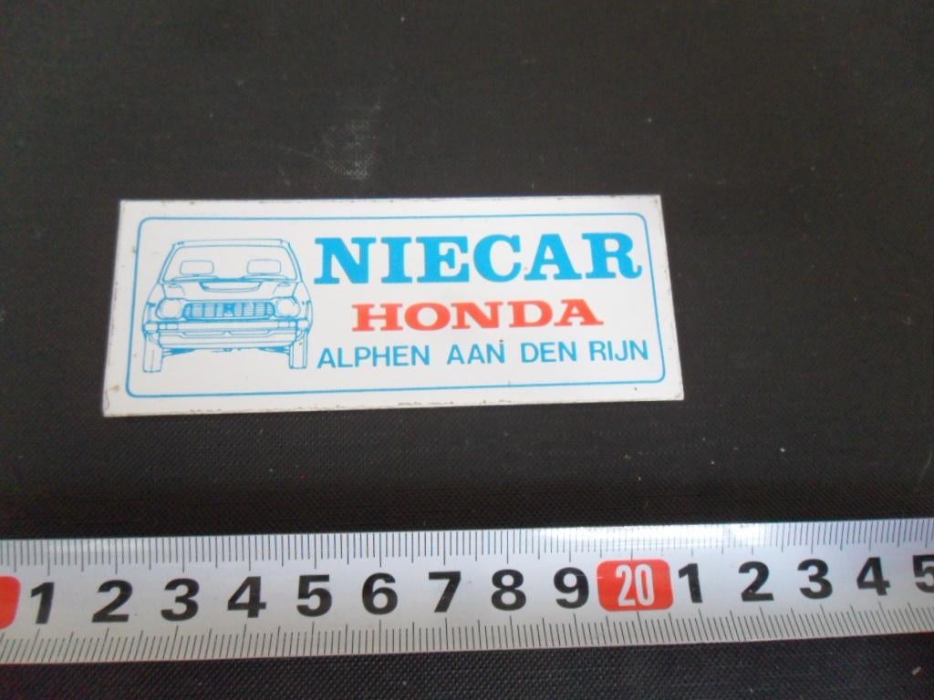 sticker niecar honda alphen a/d rijn, Ophalen, Zo goed als nieuw