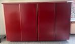 Stijlvolle rode hoge dressoir, Ophalen, Gebruikt, 200 cm of meer, 25 tot 50 cm