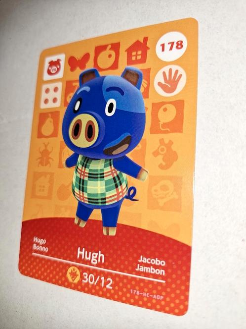 Amiibo Hugh 178 Animal Crossing, Spelcomputers en Games, Games | Nintendo Switch, Nieuw, Ophalen of Verzenden