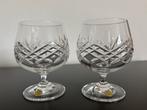 Twee Kristallen Cognac glazen PbO 24%, Antiek en Kunst, Antiek | Glas en Kristal, Ophalen of Verzenden