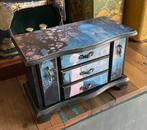 Dark Academia stijl Vintage sieradenkastje met lades, Ophalen of Verzenden