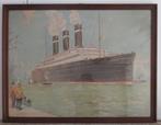 originele litho van de Belgenland Red Star Line Cassiers, Ophalen, Gebruikt, Motorboot, Kaart, Foto of Prent