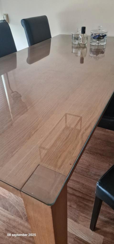 Eettafel met 6 stoelen, Huis en Inrichting, Tafels | Eettafels, Gebruikt, 200 cm of meer, 100 tot 150 cm, Vijf personen of meer