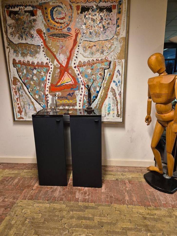 Luxe Zuilkasten/Sokkels Granieten blad Set van 2, Huis en Inrichting, Woonaccessoires | Zuilen en Pilaren, Zo goed als nieuw, Ophalen