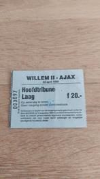 kaart, Willem II-AJAX 1-1,                     seizoen 89/90, Overige typen, Gebruikt, Willem II, Verzenden