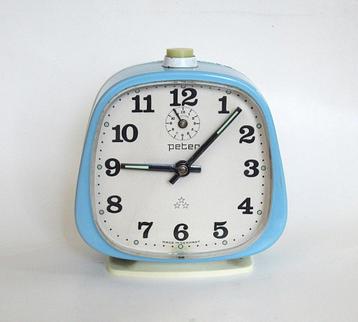PETER retro mechanische wekker, Germany uit de 70 jaren.  beschikbaar voor biedingen