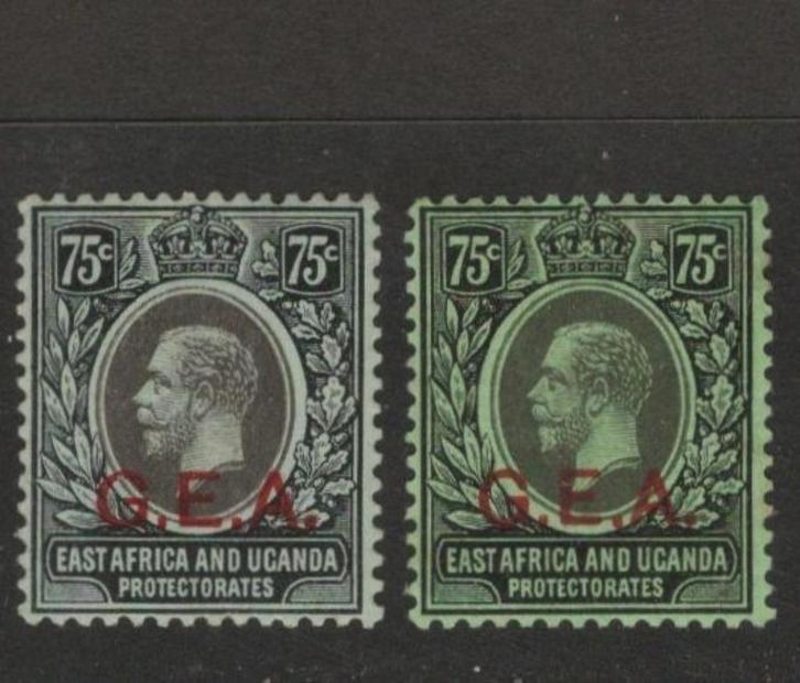 1917 75-ct GEA-2 VERSIES Brits-bezet Duits Oost-Afrika WO1, Postzegels en Munten, Postzegels | Afrika, Postfris, Overige landen
