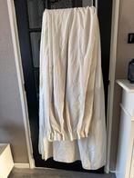 Extra brede vitrage taupe kleur, Overige kleuren, 200 cm of meer, Ophalen of Verzenden, Zo goed als nieuw