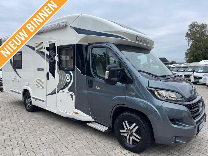 Chausson Welcome 737 Lage Enkele bedden 24000 km 2016 Airco, Caravans en Kamperen, Campers, Bedrijf, Half-integraal, Chausson