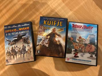3 stripfilms, dvd: suske & wiske / kuifje / asterix & obelix beschikbaar voor biedingen