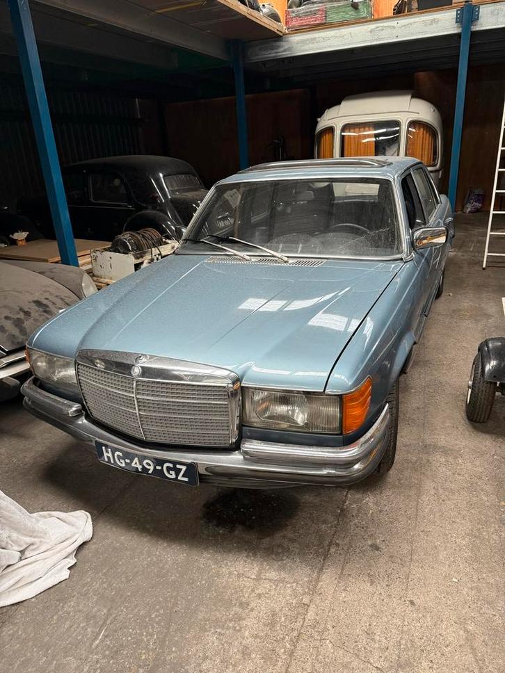 Mercedes-Benz S-Klasse 4.5 450 SEL AUT 1973 Blauw, Auto's, Oldtimers, Particulier, Benzine, Sedan, Automaat, Geïmporteerd, Blauw