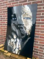 Vrouw / goud xl plexiglas €50,/, Ophalen, Zo goed als nieuw, Schilderij, 75 cm of meer