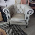 Mooie leren Fauteuil, Huis en Inrichting, Fauteuils, Ophalen, Gebruikt, Chesterfield, Leer