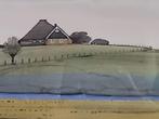 Aquarel-prent SCHAGEN (Terp Avendorp) door Gerrit Neven, Antiek en Kunst, Ophalen