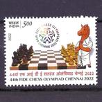 schaak schaken 44ste olympiade 2022 India postfris, Postzegels en Munten, Sport, Verzenden, Postfris