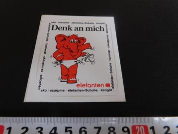sticker ELEFANTEN schoenen Denk an mich  Olifant strip  beschikbaar voor biedingen