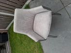 Antraciet microleder eetkamerstoelen (2), Huis en Inrichting, Stoelen, Ophalen, Zo goed als nieuw, Grijs, Vier