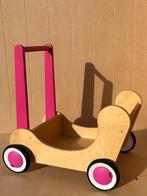 Roze duwwagen - van Dijk Toys, Kinderen en Baby's, Speelgoed | Houten speelgoed, Ophalen of Verzenden, Gebruikt, Duw- of Trekspeelgoed
