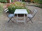 T.E.A.B Bistro setje tafel. HOUT IS NOG HARD. Inklapbaar, Tuin en Terras, Tuinsets en Loungesets, Ophalen, Gebruikt, Overige materialen