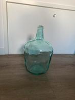 Decoratie fles blauw groen glas 40cm hoog, Ophalen, Blauw, Minder dan 50 cm, Glas