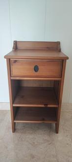 Houten (nacht) kastje met laatje Leksvik Ikea, Ophalen, Gebruikt