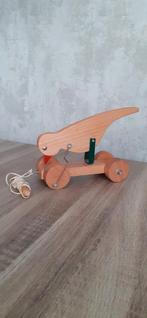 Houte trekkar met specht., Ophalen of Verzenden