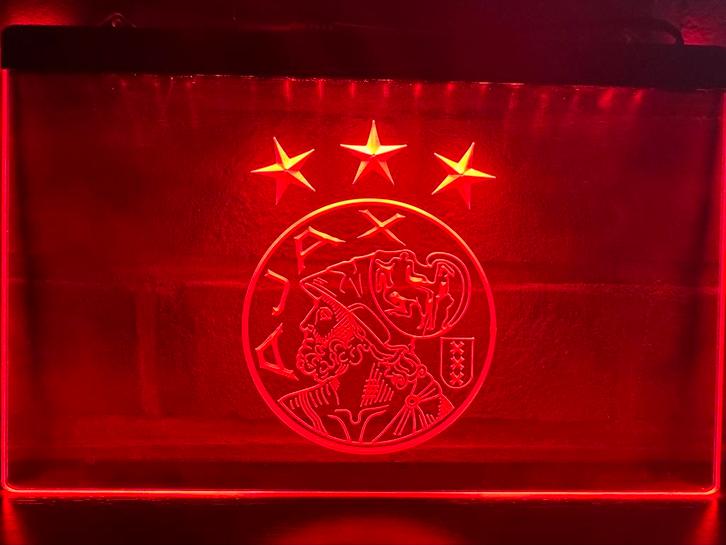 Led Lichtbord AJAX 3d neon look, Huis en Inrichting, Lampen | Overige, Nieuw, Ophalen of Verzenden